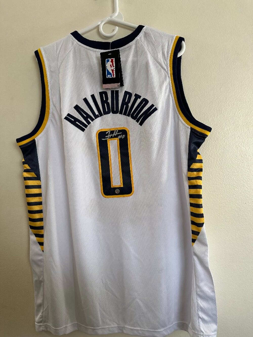 TYRESE HALIBURTON SIGNED INDIANA PACERS AUTOGRAPHED NIKE JERSEY w/COA XL+/54 8-3